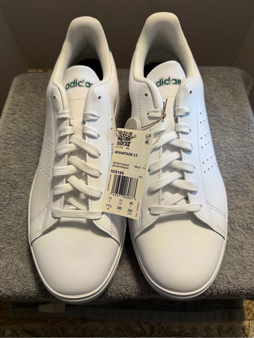 Synthetic Leather Size 11.5 NWT Adidas Advantage 2.0 Sneakers